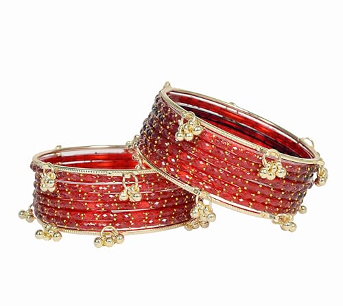 Image of Swara Creations Kashmiri Ghungroo glass Bangles set | Viral Raindrop Multi Set for Women and Girls | Set of 16 Pcs (SKU415)