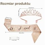 Dekoracyjna szarfa i tiara na 40. urodziny, szarfa i korona urodzinowa, pasek urodzinowy i korona tiary, 40 urodziny kobiet, prezent dla kobiet, dekoracja urodzinowa
