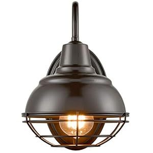 DIRYZON EUL Vintage Gooseneck Barn Light Indoor/Outdoor Wall Sconces Oil Rubbed Bronze Set of 2 DIRYZON EUL Vintage Gooseneck Barn Light IndoorOutdoor Wall Sconces Oil Rubbed Bronze Set of 2
