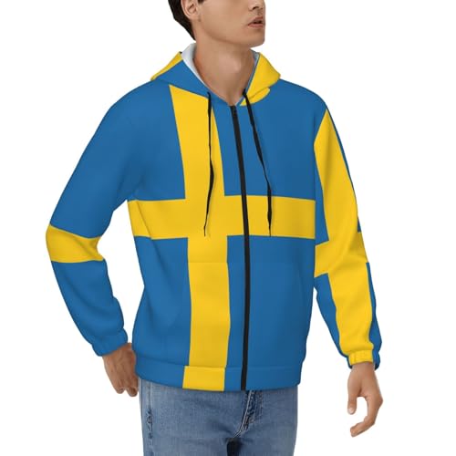 Sweat à capuche pour homme avec col zippé idéal pour le week-end