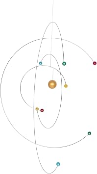 Atom Hanging Mobile Modern Wind Chime Space Science Model Educational Space Model Decor for Classroom Home Bedroom Study Nordic Style Hanging Decoration