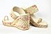 Cream Handmade Bridal wear wedges, Embroidered Platform heels for wedding, Handcrafted footwears for bride, Bridal Wear Shoes (38)