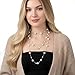 Long Pearl Necklaces for Women, Dainty Fashion Long Imitation Pearls Beads Multiple Strands Chain, Vintage Elegant Winter Sweater Accessories for Wedding Party Jewelry Gift (Silver)