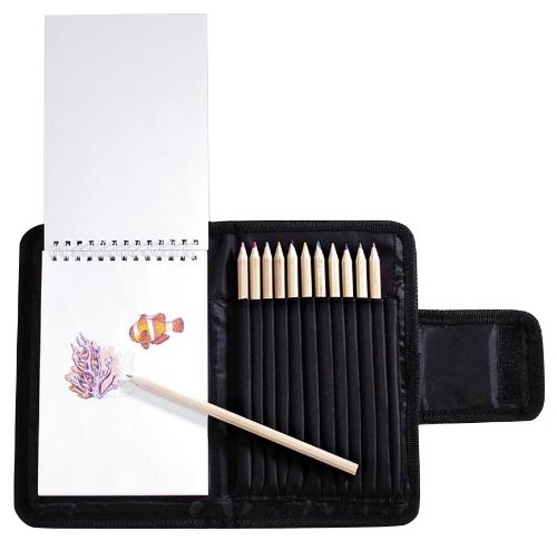 Darice Colored Pencil And Pad, Case Combo Set