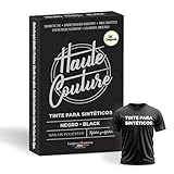 Tinte para Ropa Negro – Haute Couture – Poliéster & Sintéticos – 14 g Colorante + Fijador – Tinte a Mano – Ropa, Tejido & Objeto 3D – Color Intenso y Duradero