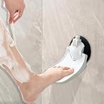 Shower Foot Rest for Shaving Legs, Upgraded Safety Bathroom Foot Pedal with 5 Inches Powerful Suction Cup, Maximum Load Capacity 368 Pounds, Foot Stand for Shower to Shave Legs, White