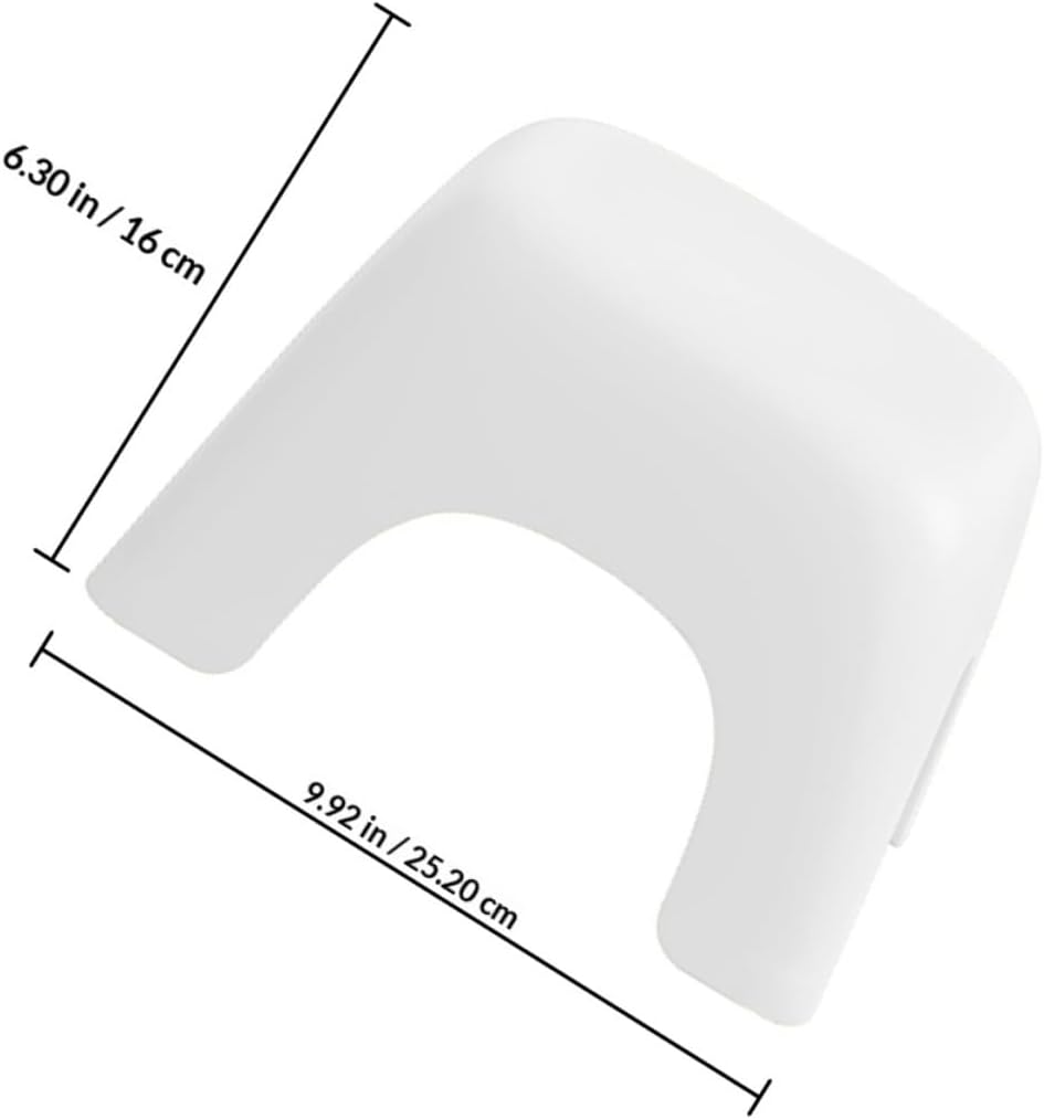 Alipis Non-Slip Plastic Stool Thickened Small Footstool Anti-Skid Step Stool for Bathroom and Living Room, White