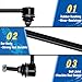 Chassora K750185 K750243 4PC Front/Rear Stabilizer Sway Bar End Link Fit for Hummer 2006 2007 2008 2009 2010 H3, 2009-2010 H3T