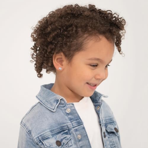 925 Sterling Silver Elephant Shaped Safety Screw Back Earrings With Simulated Opal For Toddlers and Little Girls - Tiny Elephant Shaped Earrings For Young Girls2