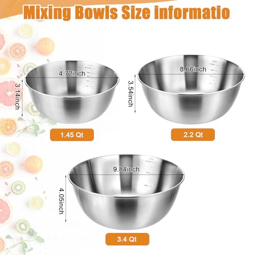 Set de 3 Tazones de Acero Inoxidable para Mezclar miniatura 5