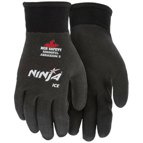 Memphis N9690FC Ninja Ice Mechanic/Ice Fishing Gloves, Sz Large (12 Pair)