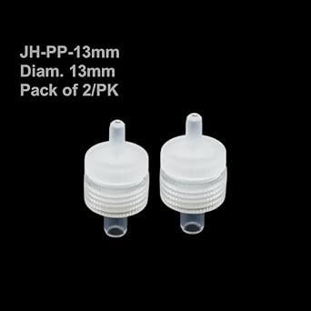 Polypropylene Filter Holder,Removable Needle Filtration Holder,PP Filter Head for Membrane Filter Replaceable Diam. 13 25 50mm(13mm 2pcs)