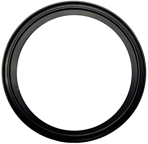 DR.COMPONENT 4" Sanitary Standard Type II Flanged Tri-Clamp Gaskets, (Pack of 10), Black Buna-N (NBR)