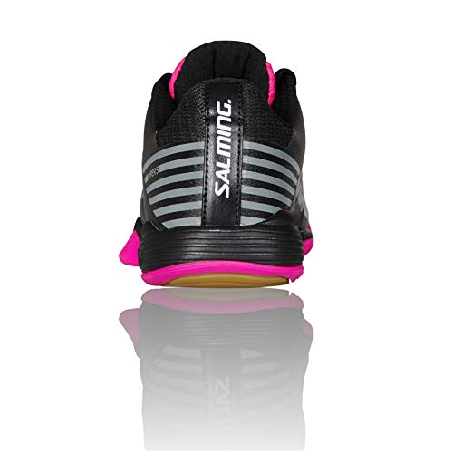 Salming Women's Viper 5 Indoor Court Sports Shoes, Black/Pink Jewel, 9.5 #TOP3