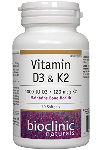 Bioclinic Naturals Vitamin D3 & K2 60 Gels by Bioclinic Naturals