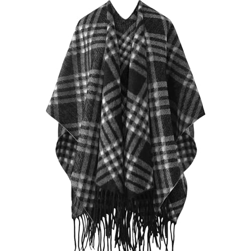 Shawl Wraps for Women, Elegant Open Front Cape Ponchos for Women, Oversized Casual Womens Poncho Shawl, Blanket Cardigan Shawls with Tassel for Spring Fall Winter