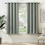 Deconovo Sage Green Curtains Blackout, Thermal Curtains for Bedroom Living Room, Energy Saving Window Eyelet Panels OEKO-TEX, W 46 x L 54 Inch, 2 Panels, 1 Pair