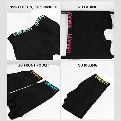 Natural Feelings Men's 3.5" Underwear For Men Boxers Briefs Cotton Men's Boxer Briefs 5-Pack M #TOP4