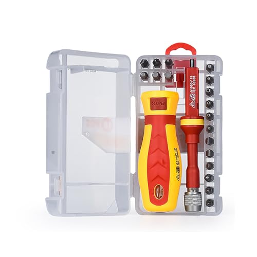 18 In 1 Multifunctional Electrician Slotted Bits Screwdriver Insulated Screwdriver Set Electrician Hand Tool