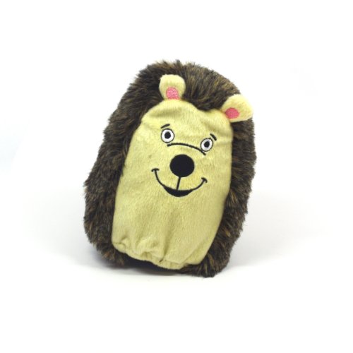 Outward Hound Kyjen PP02256 Plush Puppies Hard Boiled Softies Dog Toys Hedgehog, Large, Brown