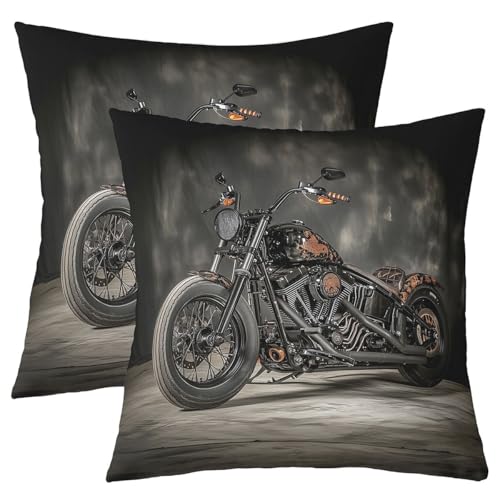 Dirt Bike Throw Pillow Covers, Set of 2