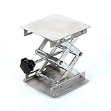 La plataforma elevadora está hecha de acero inoxidable y la elevación experimental está compuesta por paneles, placas inferiores, ejes giratorios, volantes y otros componentes.