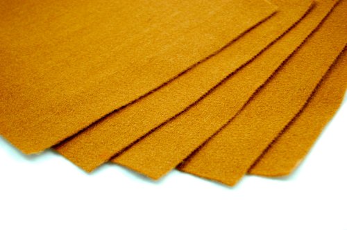 Brown Felt Sheets, A4 size, 5 per pack