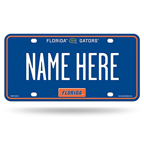 Rico Industries NCAA Florida Gators Personalized Metal Auto Tag 8.5" x 11" - Great for Truck/Car/SUV