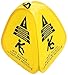 Kraken Sign Co - Pop-up Sign, Yellow 4-Sided Bilingual Trilingual English/Spanish/French Warning, Pop-up Caution Wet Floor Sign 16 inch for Restaurant, Commercial and Industrial Safety. Foldable, Portable, Durable (Yellow, 3 Pack)