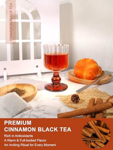 Image of TeeLux Cinnamon Black Tea Bags, Premium Blend with Natural Cinnamon, Smooth & Mellow Flavor, 100 Count
