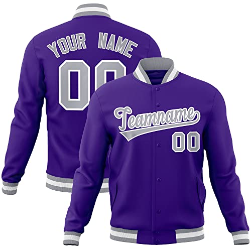 Freecustom Custom Men Women Youth Varsity Jacket Baseball Letterman Bomber Jackets Stitched Personalized Letter and Number
