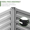 Easllre 2PCS 6x3x1ft Galvanized Raised Garden Bed Kit, Galvanized Planter Raised Garden Boxes Outdoor, Large Metal Raised Garden Beds for Vegetables,Black #3