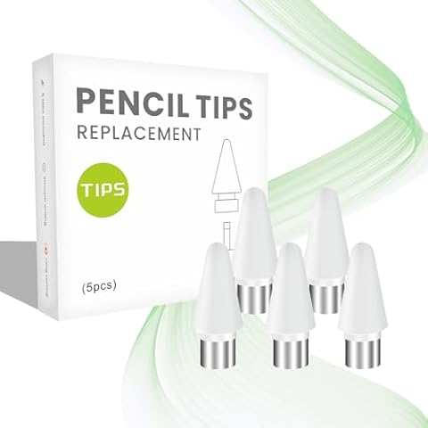 Replacement Pencil Tips for EDIVIA Stylus Pencil KD503, 5 Pack, White Cover