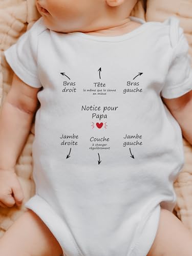 Kiribou Body Bébé Notice pour Papa – Cadeau Humour Naissance Papa Débutant – vue 3