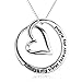 Sterling Silver "Always My Sister Forever My Friend" Love Heart Pendant Necklace, 18"