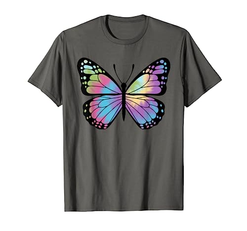 Black Butterfly Tie Dye Pattern T-Shirt