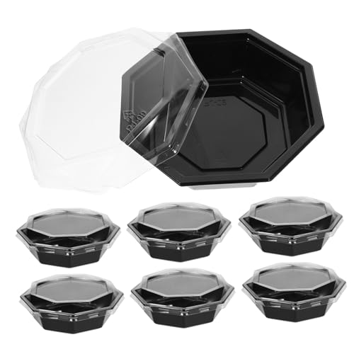 FUNOMOCYA Plastic Fruit Cutting Trays Lid Set Disposable Dessert Boxes for Easy Serving