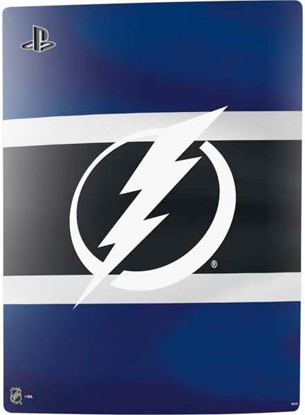 Skinit Decal Gaming Skin Compatible with PS5 Digital Edition Console - Officially Licensed NHL Tampa Bay Lightning Alternate Jersey Design
