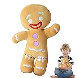 ♥ Figura de hombre de pan de jengibre: adorable animal de peluche de hombre de pan de jengibre de 11.8" de alto con acabado lavable.
