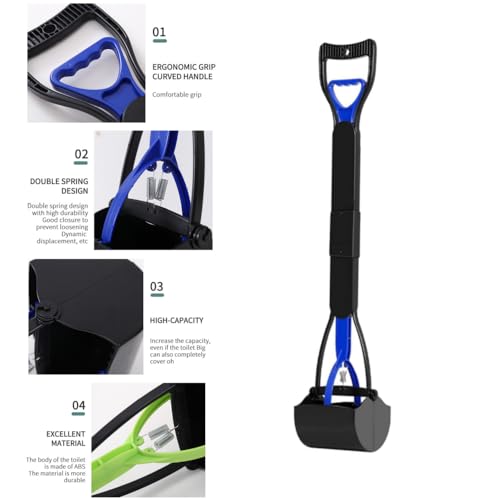 Ceasyde Kotschaufel für große Hunde, 81,3 cm langer Griff, zum Entfernen von Hundekot für mittelgroße und große Hunde, Tierabfälle oder Gartenabfälle, kein Bücken nötig