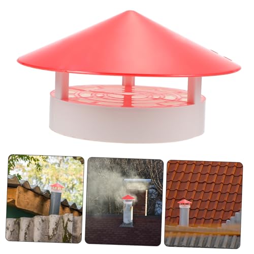 Sombrerete de chimenea Veemoon con diseño de paraguas de pvc y extractor de humo contra aves 6
