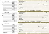 EnDoc Manual Checks Accounts Payable - 3 On Page Heavy Stock Paper - Custom Printed High Security Business Check Color Gold Marble 50 Pack Single Checks