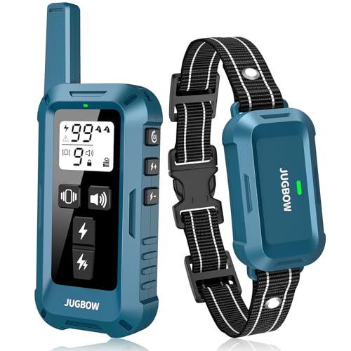 Jugbow Dog Shock Collar - 4200FT Dog Training Collar with Remote, IPX7 Waterproof Electric Collar with 4 Training Modes, Security Lock, Rechargeable e