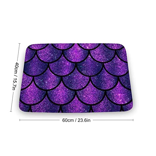 Violet And Purple Sparkling Glitter Scales All-Season Doormat Stain And Fade Resistant Low Profile Indoor Outdoor Door Mats Easy Clean Patio Entrance Mat 16X24 #TOP1