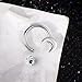 OUFER 16G Surgical Steel Horseshoe Circular Barbell CZ Ball and Moon Daith Earrings Rook Helix Septum Lip Circular Rings
