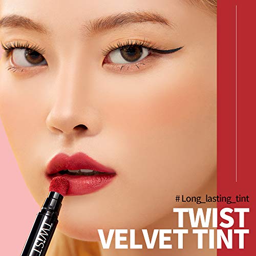 Passioncat Long Lasting Lip Stain For Lips And Cheek Tint | High Pigment Color | Lightweight Matte Finish | Weightless | Full Coverage | Twist Velvet Tint #4 (No.4) #TOP1