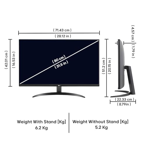 Image of LG 32UR500K-B Ultrafine 32-inch 4K UHD (3840x2160) Computer Monitor HDR10 Built-in Speaker x2 OnScreen Control Reader Mode Flicker Safe Borderless Design HDMIx2 DisplayPort Black