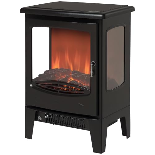 Image of HOMCOM 900W/1800W Freestanding Electric Fireplace Room Heater