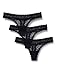Produktbild Amazon-Marke: Iris & Lilly Damen Tanga aus Spitze, 3er-Pack, Mehrfarbig (Schwarz), L, Label: L