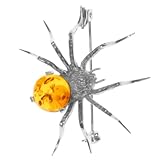 mit leuchtendem Bernstein InCollections Damen-Brosche 925/000 Sterlingsilber mit Bernstein, Spinne 0010233040100